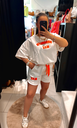 Short N.Y.C blanc et orange