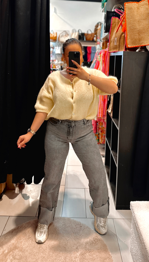 Jeans gris revisité 