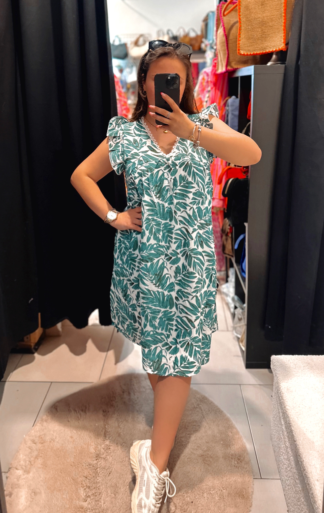 Robe courte vert 