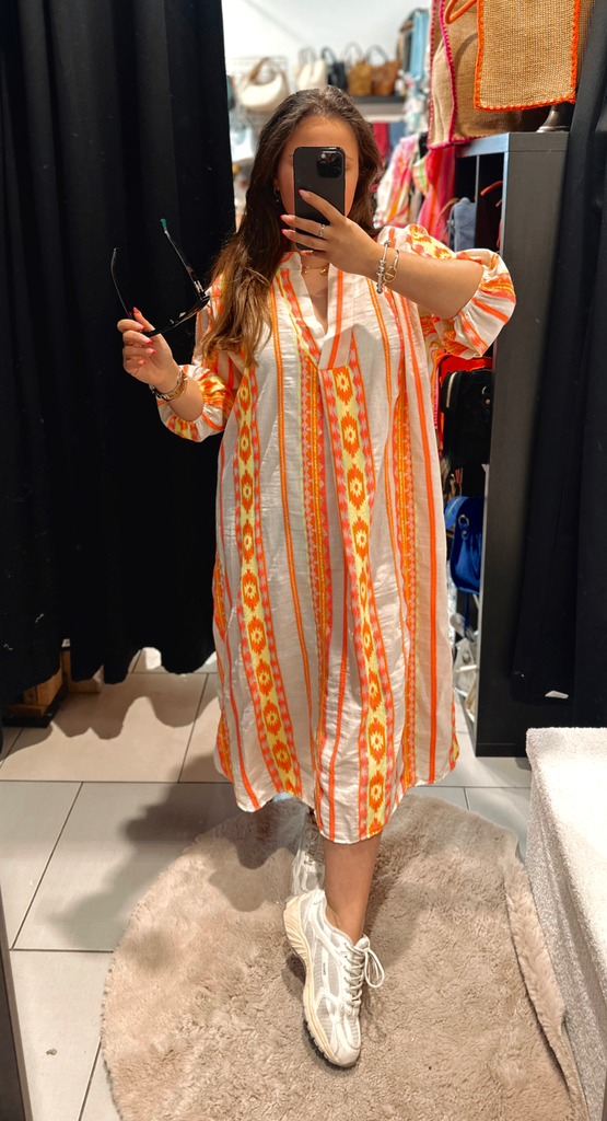 Robe bohème fluo
