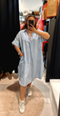 Robe lignée perlée
