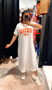 Robe t-shirt Vintage blanc