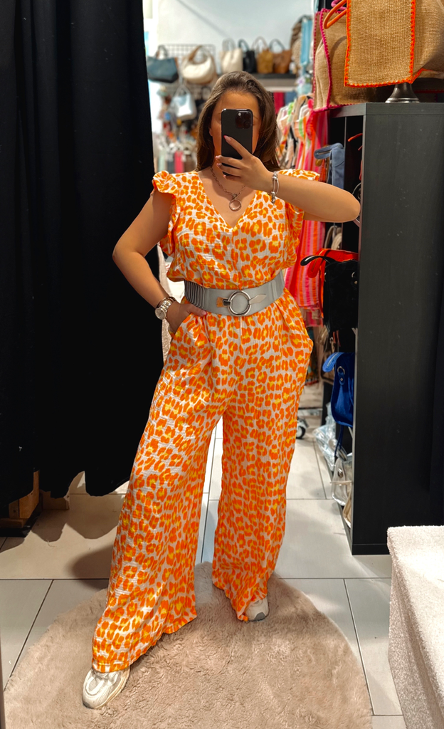 Combi léopard orange
