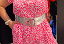 Ceinture élastiquée argentée