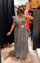Robe en gaze de coton léopard 