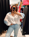 Chemise à relief en denim