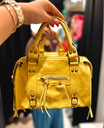 Sac gaga jaune en cuir 