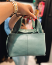 Sac pool vert d’eau cuir 