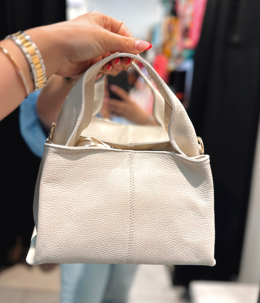 Sac pool crème cuir 