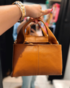 Sac pool camel cuir
