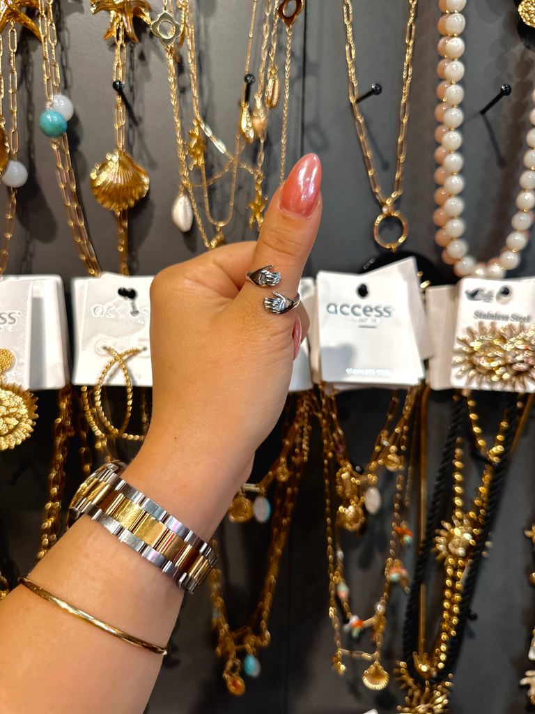 Bague câlin argentée 