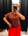 T-shirt Marine choco et rouge 