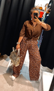 Pantalon léopard choco