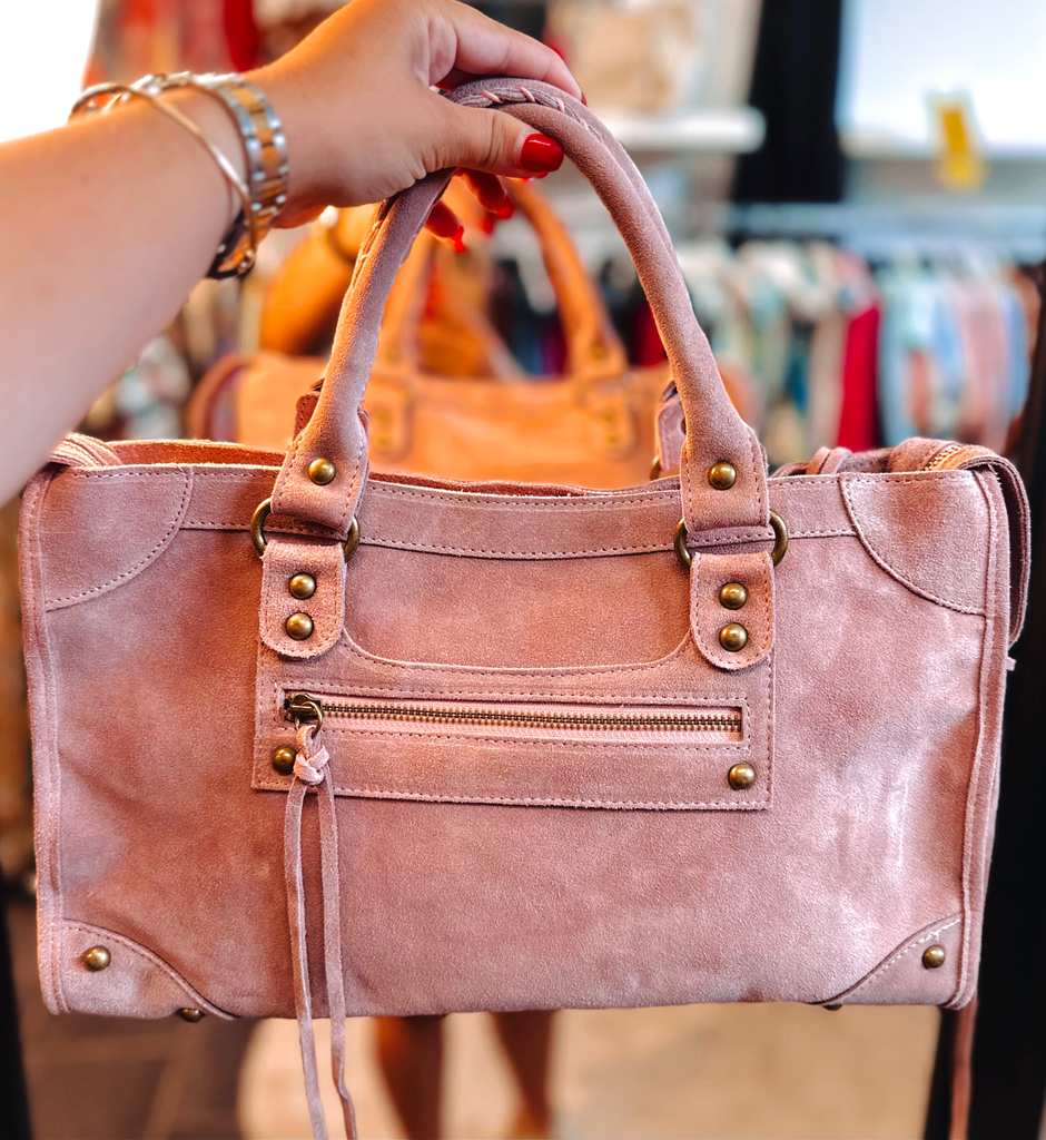 Grand sac gaga rose poudré