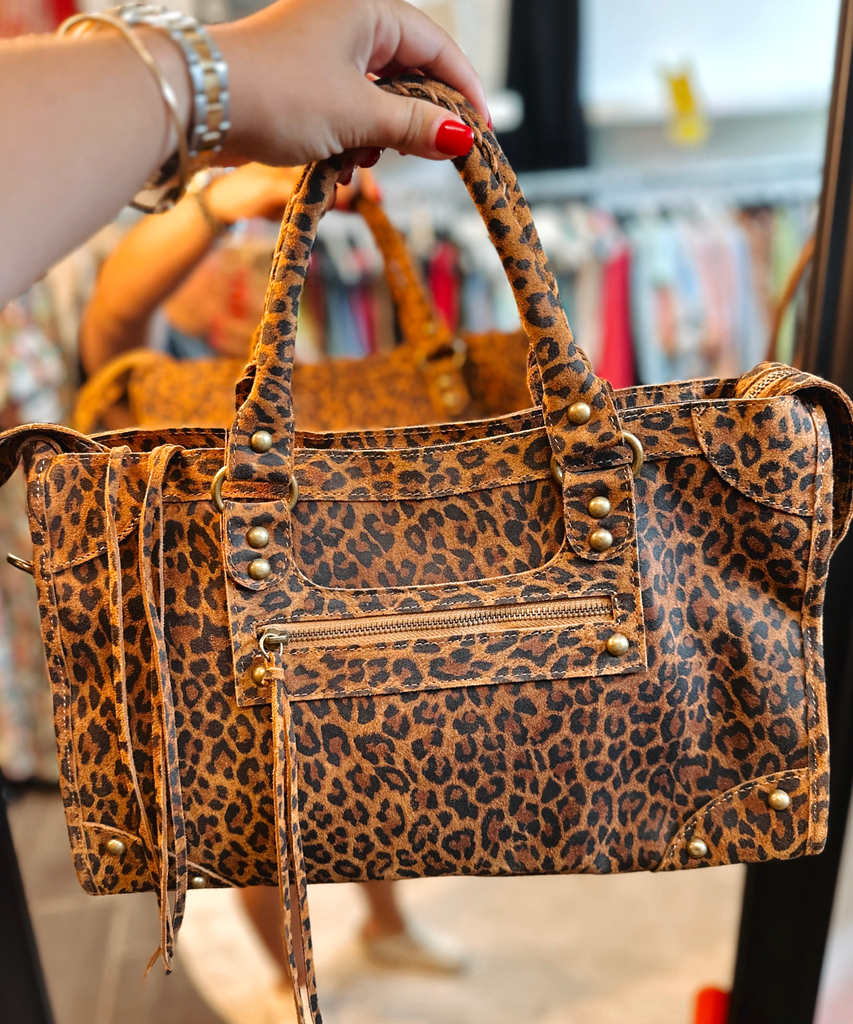 Grand sac gaga léopard