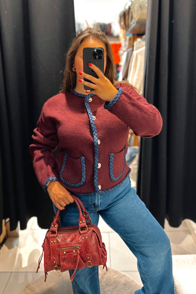 Gilet Camille bordeaux