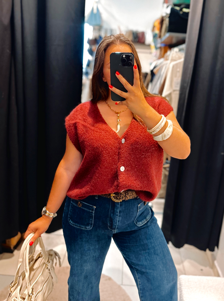 Gilet Paulette bordeaux 