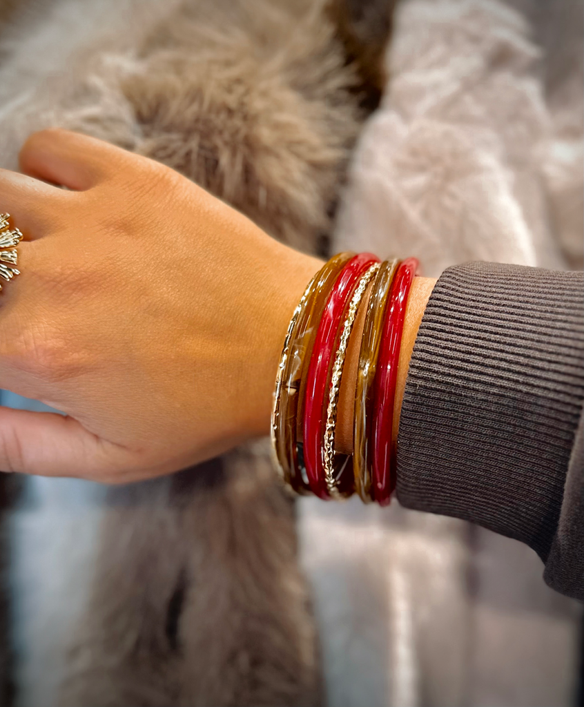 Bracelets Auris bordeaux 