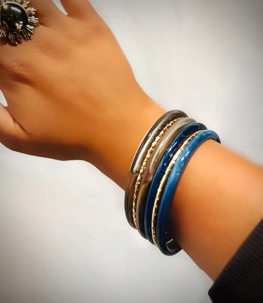 Bracelets Auris bleu marine