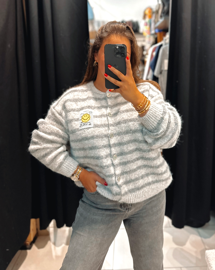 Gilet Smiley gris 