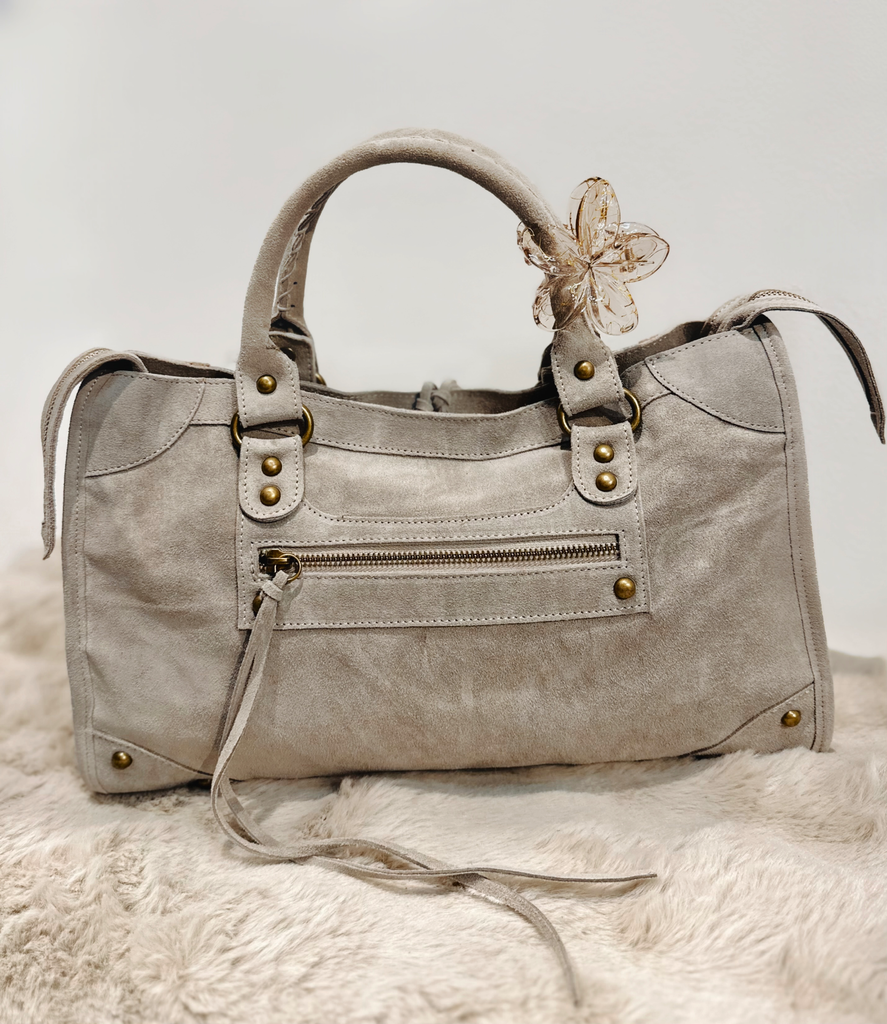 Grand sac gaga gris très clair 