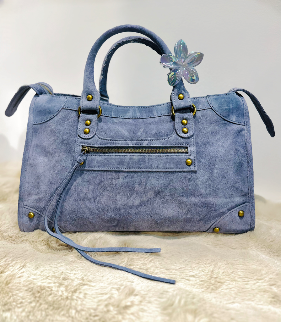 Grand sac gaga bleu lavande 