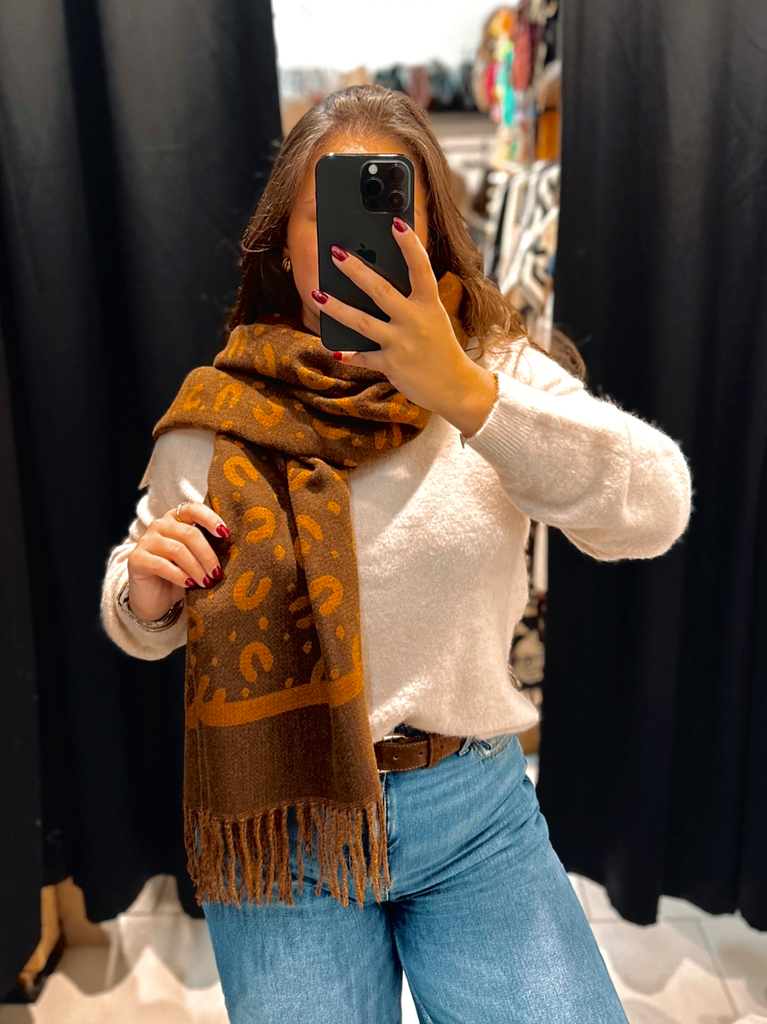 Écharpe Léo chocolat