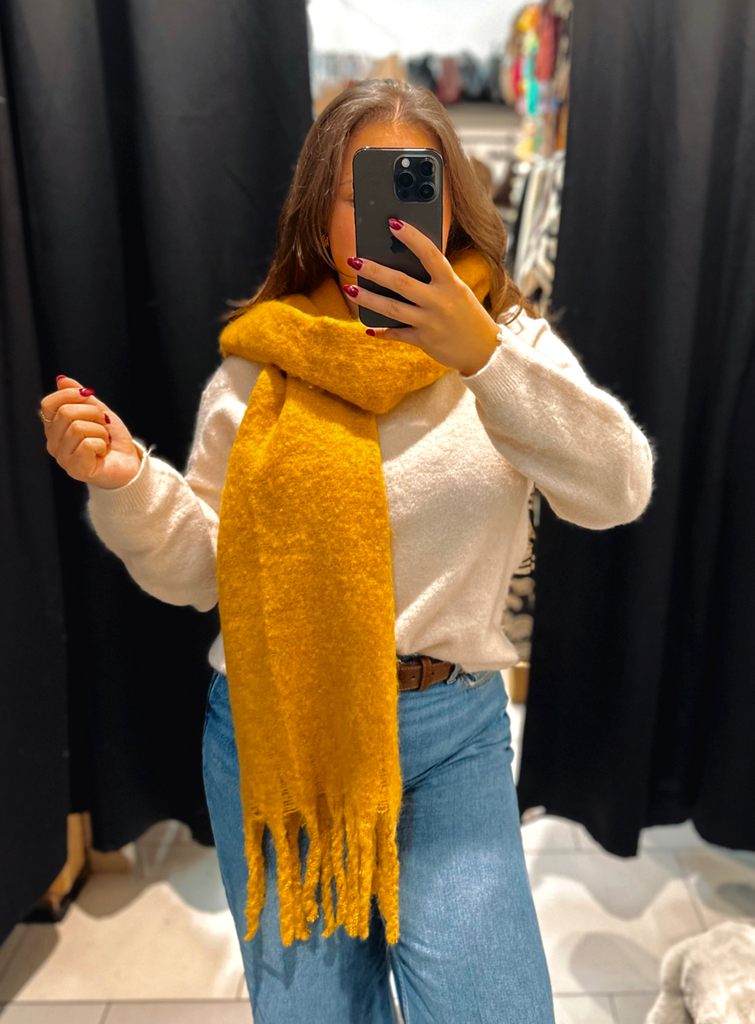 Écharpe moutarde