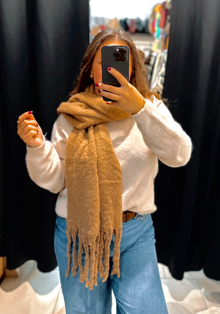 Écharpe beige 