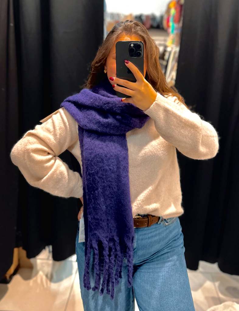 Écharpe mauve 