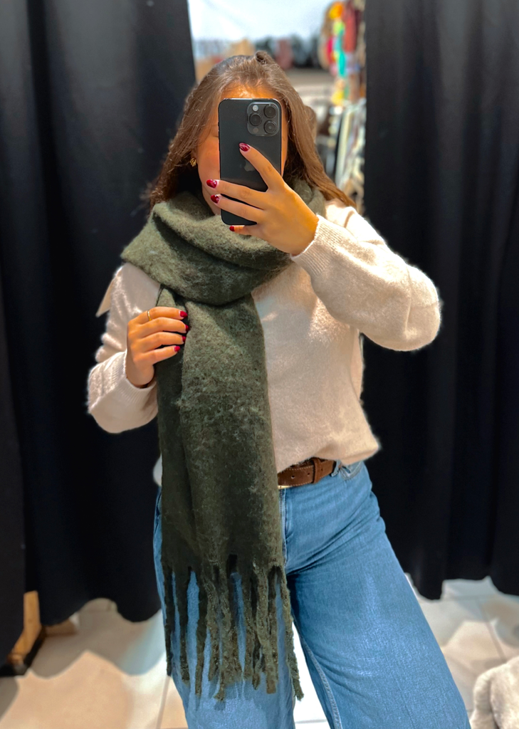 Écharpe kaki