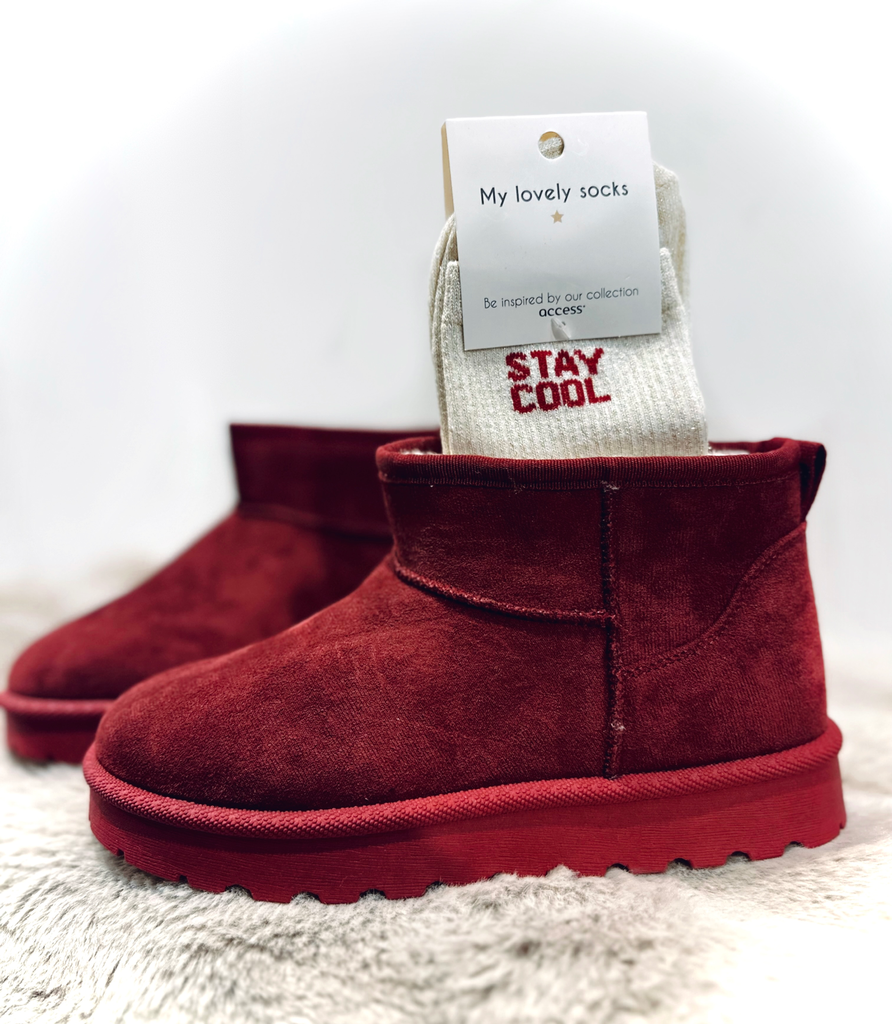 Boots Léna bordeaux 