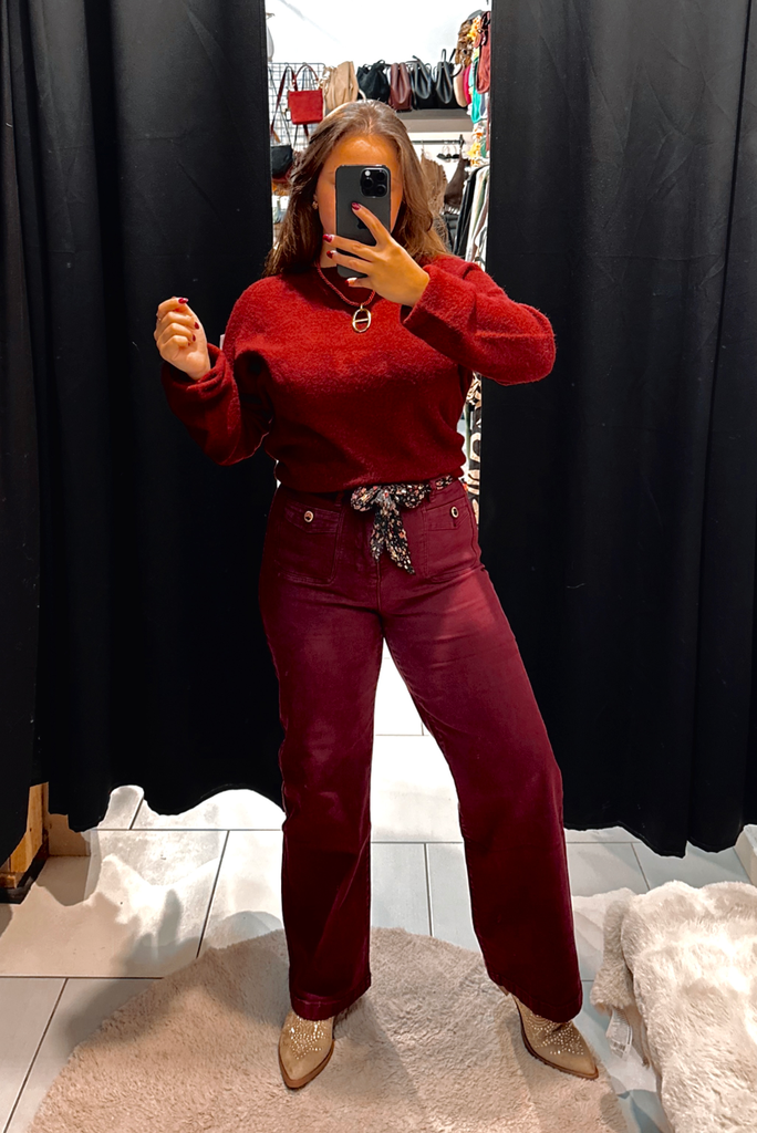 Jeans Zack et Zoe bordeaux 