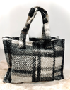 Sac en Teddy gris et noir 