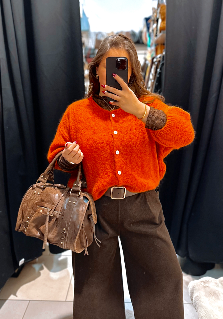 Gilet Valentina brique