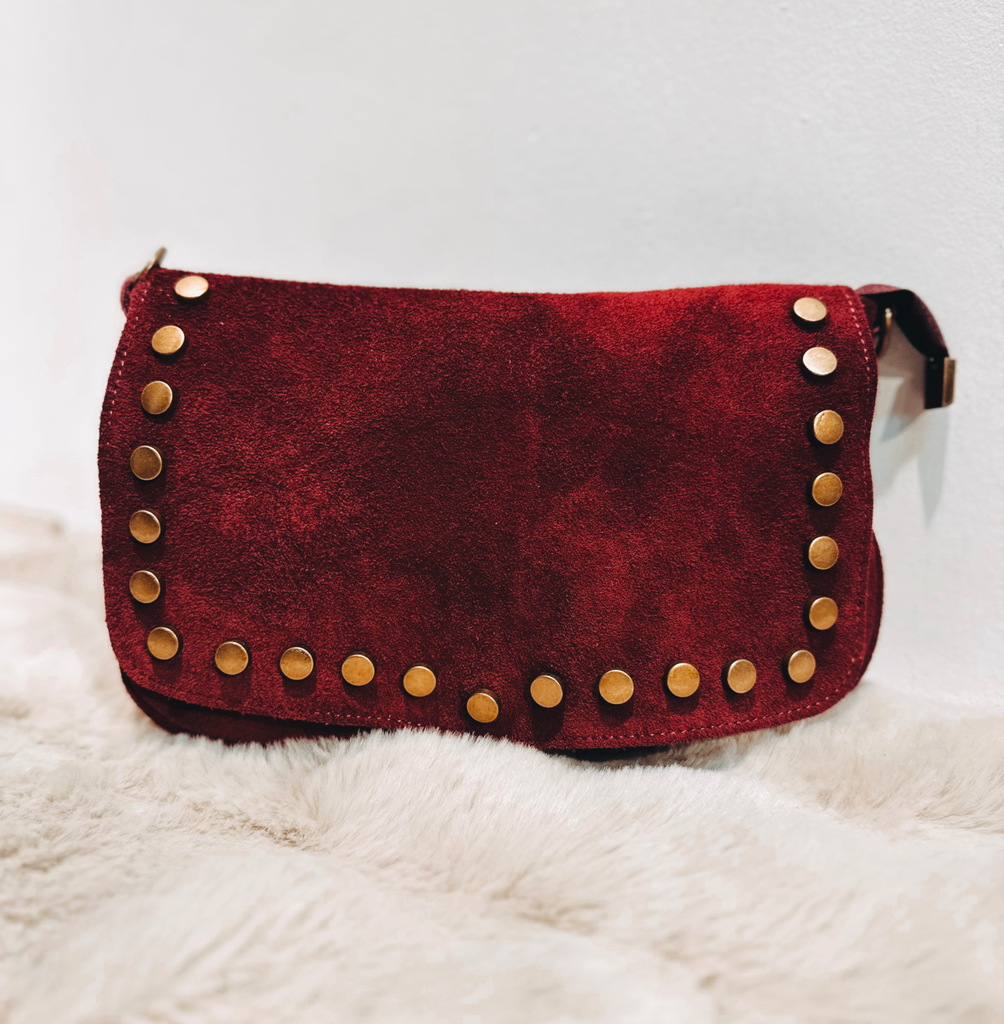Sac en daim Aimy bordeaux