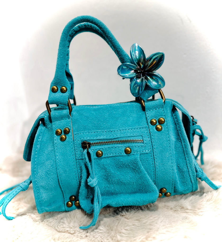 Petit sac gaga turquoise daim