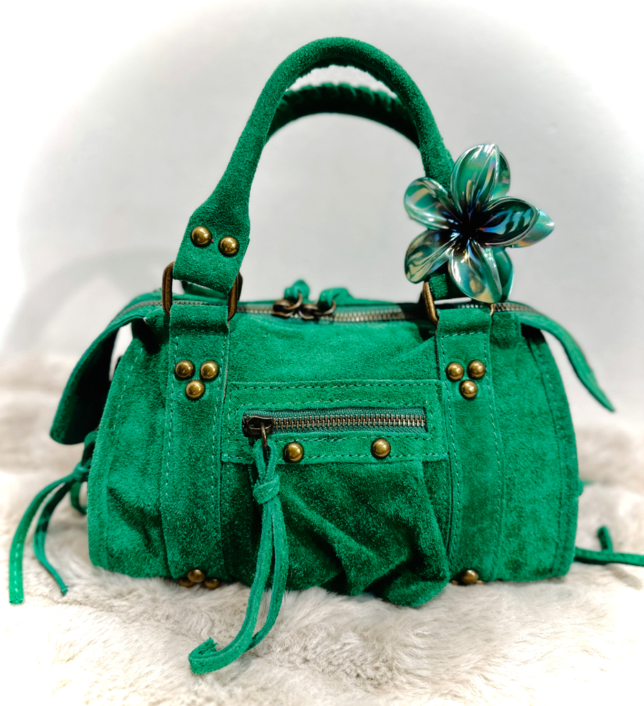Petit sac gaga vert daim