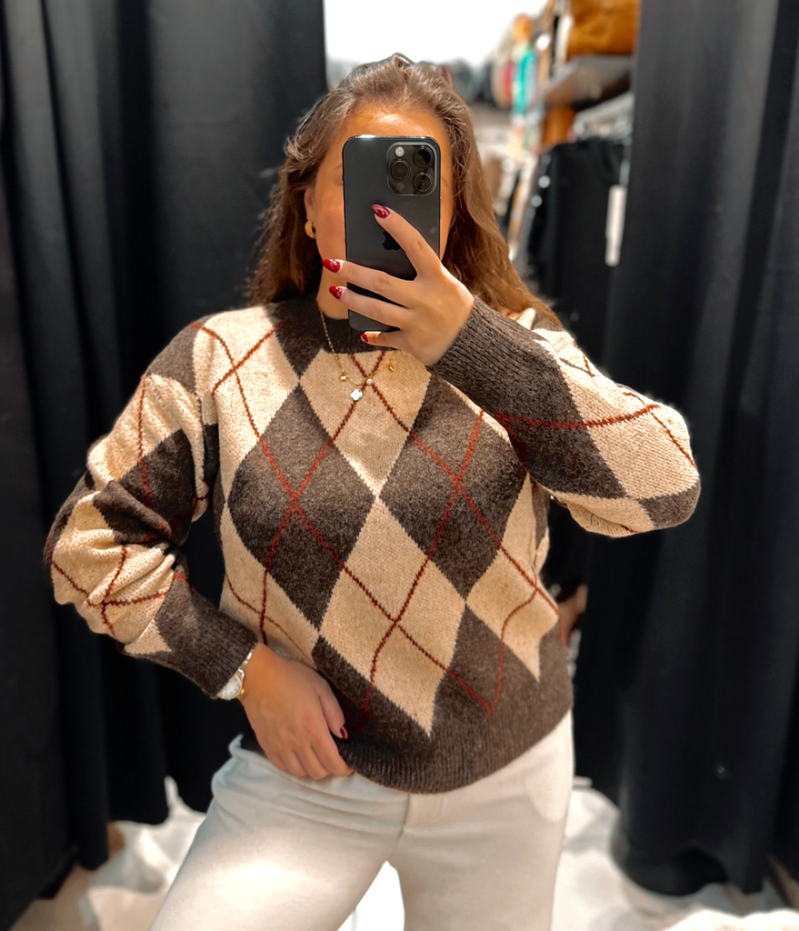 Pull Eugénie chocolat