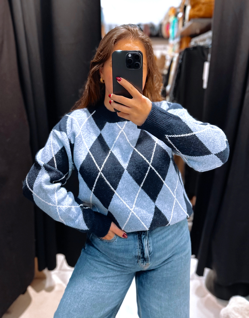 Pull Eugénie bleu marine
