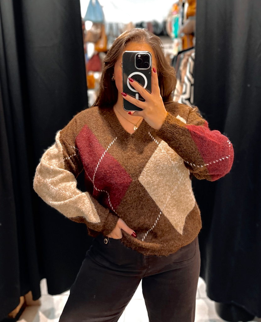 Pull Élina chocolat