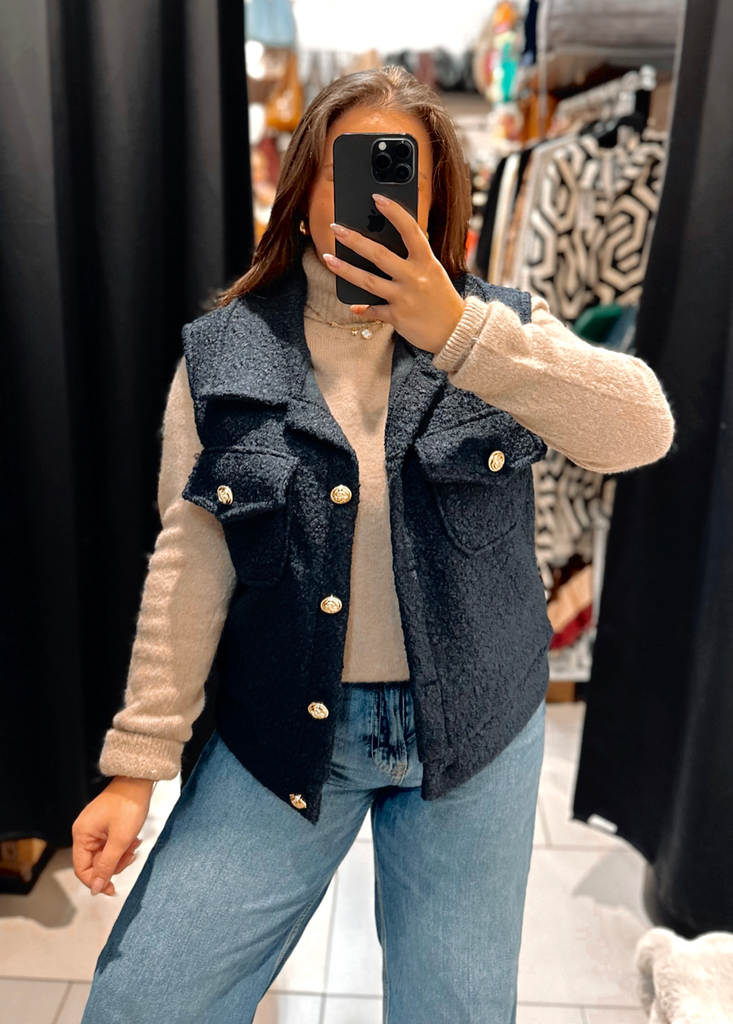 Veste Sacha bleue marine 