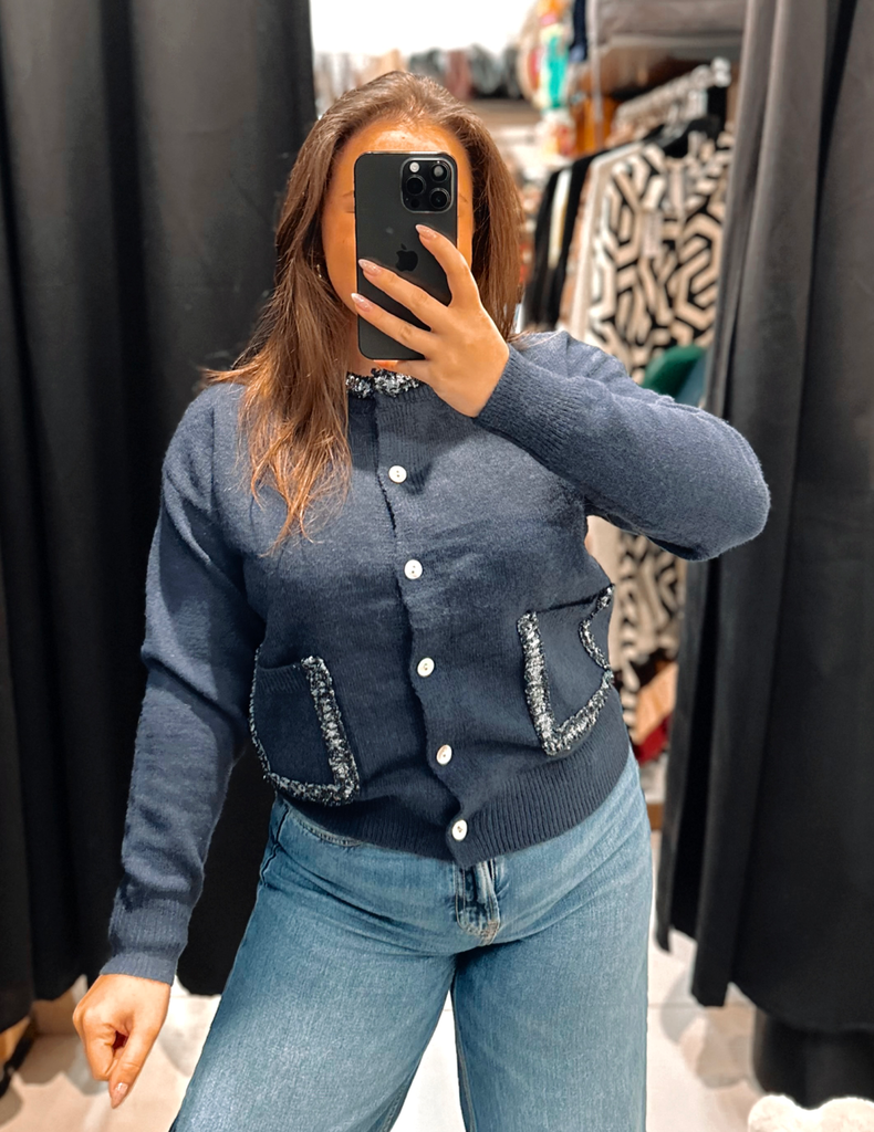 Gilet Cléo bleu marine 