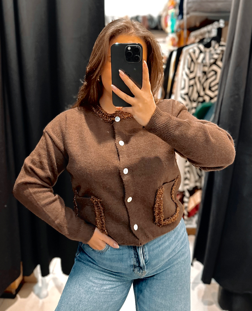 Gilet Cléo chocolat 