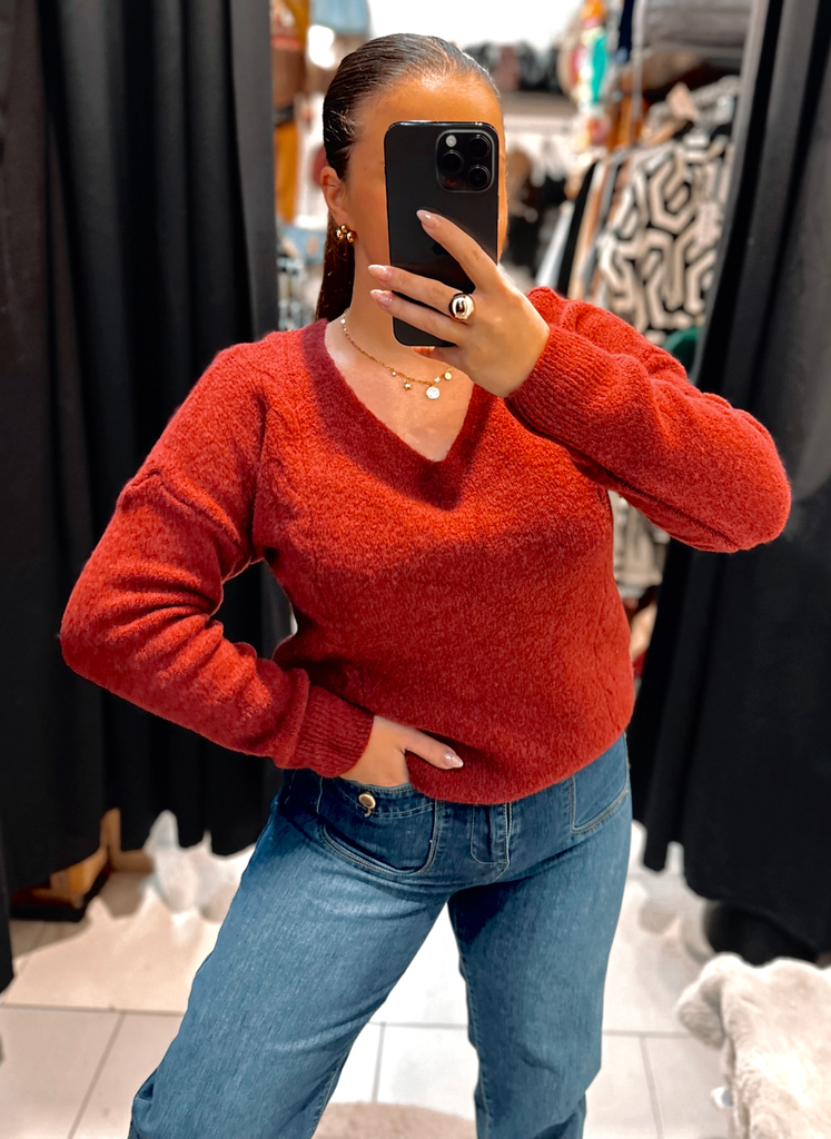 Pull Aude rouge 