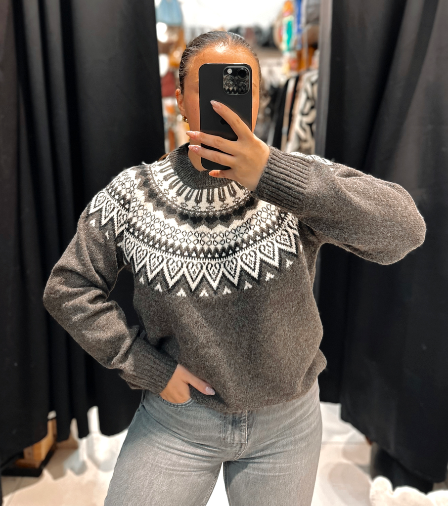 Pull Suzy taupe foncé