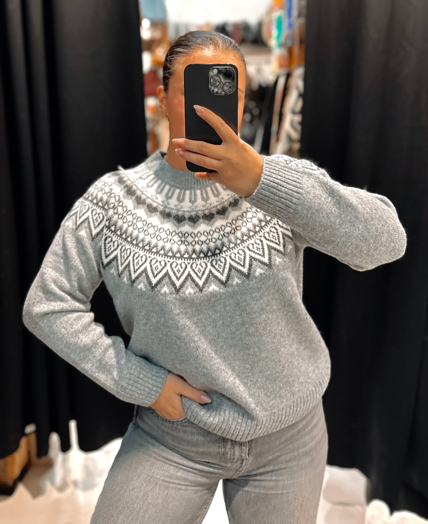 Pull Suzy gris clair