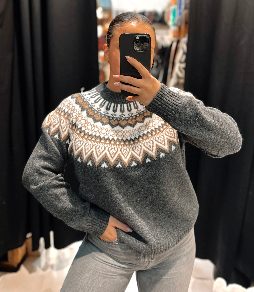 Pull Suzy gris foncé