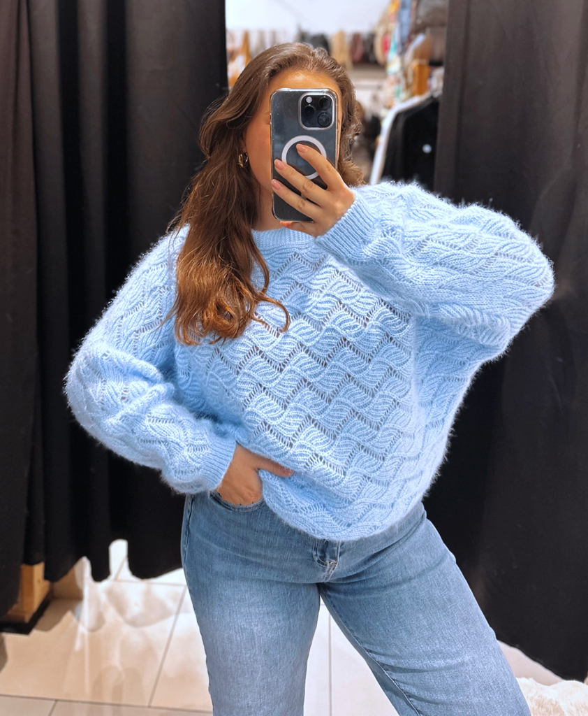 Pull Isaline bleu ciel