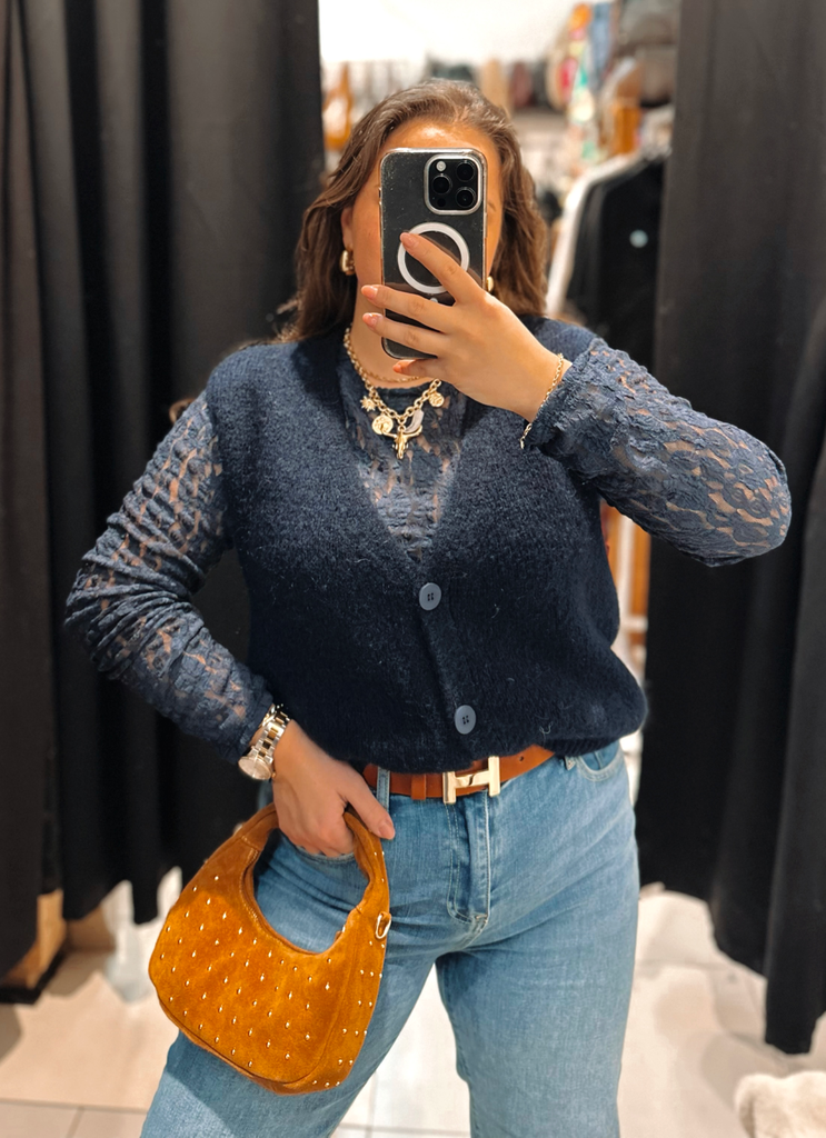 Gilet Camille bleu marine